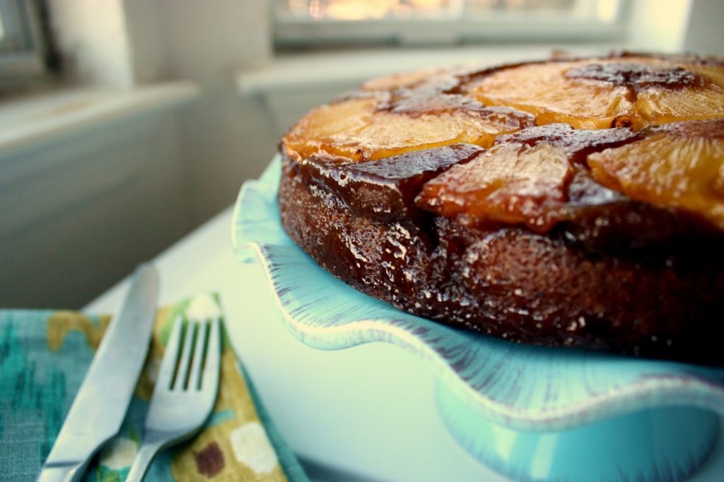 Salted Caramel Pineapple Upside-Down Cake | The Pretty Life Girls