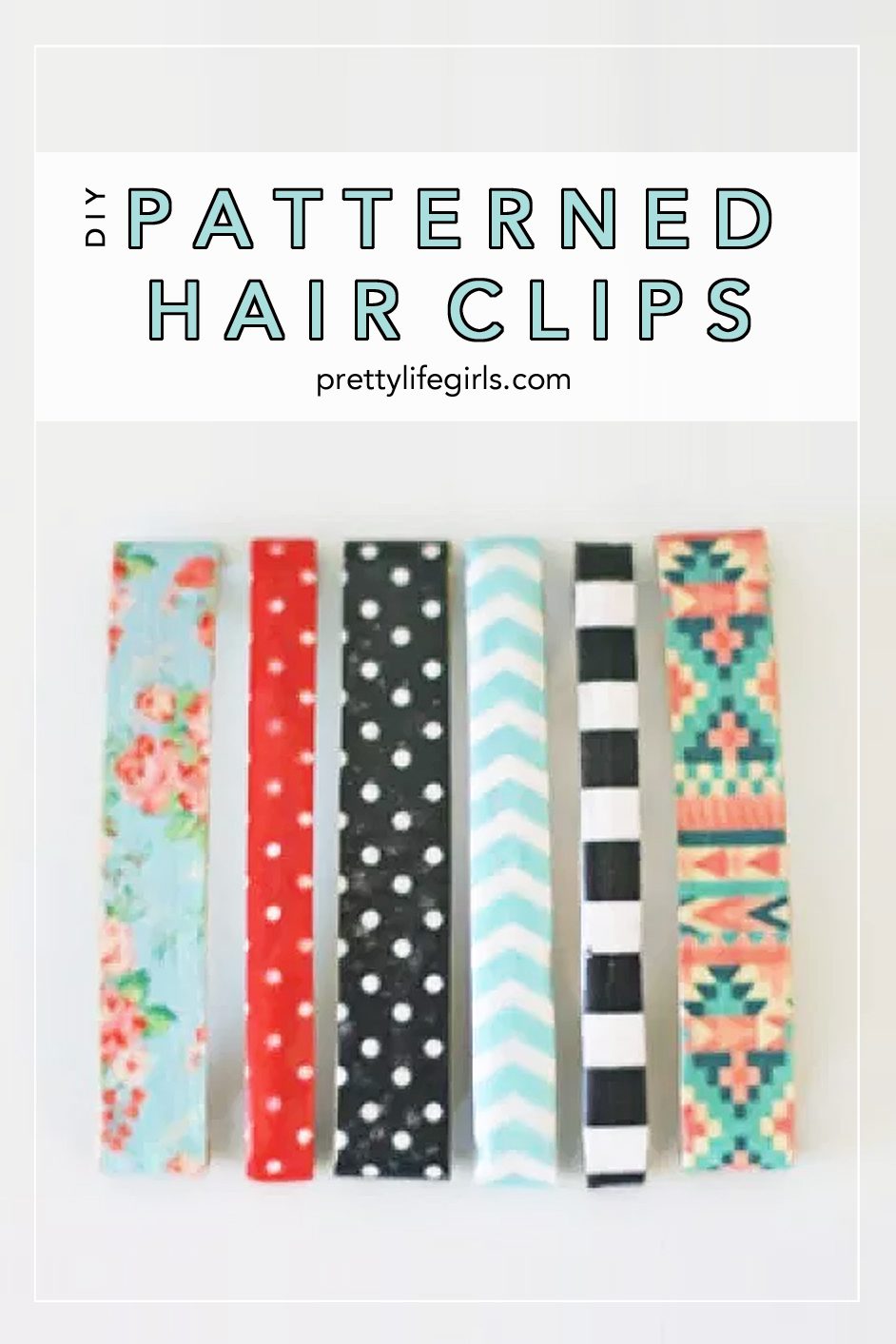 DIY Patterned hair clips Tutorial featured by top US craft blog, Pretty Life Girls