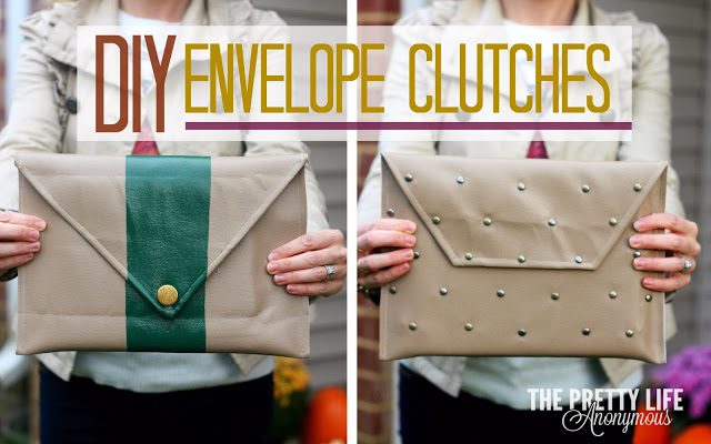 DIY Envelope Clutch Tutorial featured by top US craft blog, The Pretty Life Girls