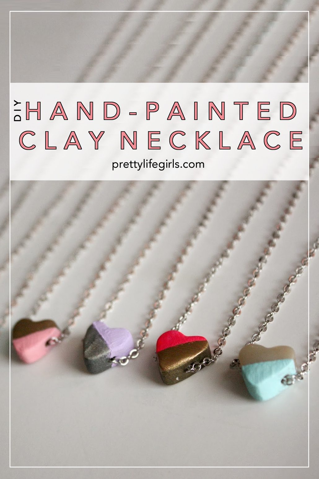 15 Lovely Handmade Valentine Gifts + featured by Top US Craft Blog + The Pretty Life Girls: + DIY Hand-Painted Clay Heart Necklaces