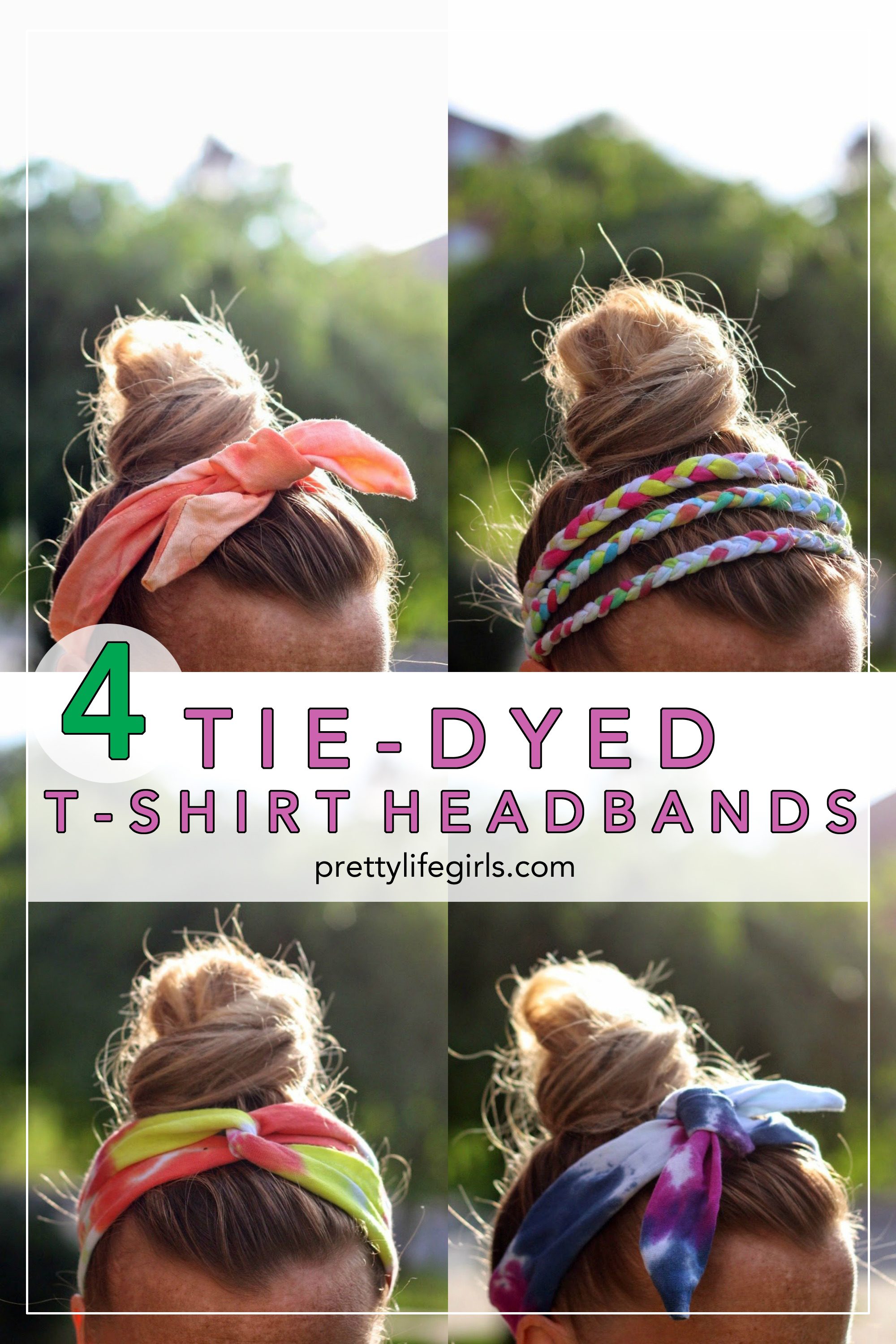 DIY Tie Dye Headbands Tutorial featured by top US craft blog, Pretty Life Girls