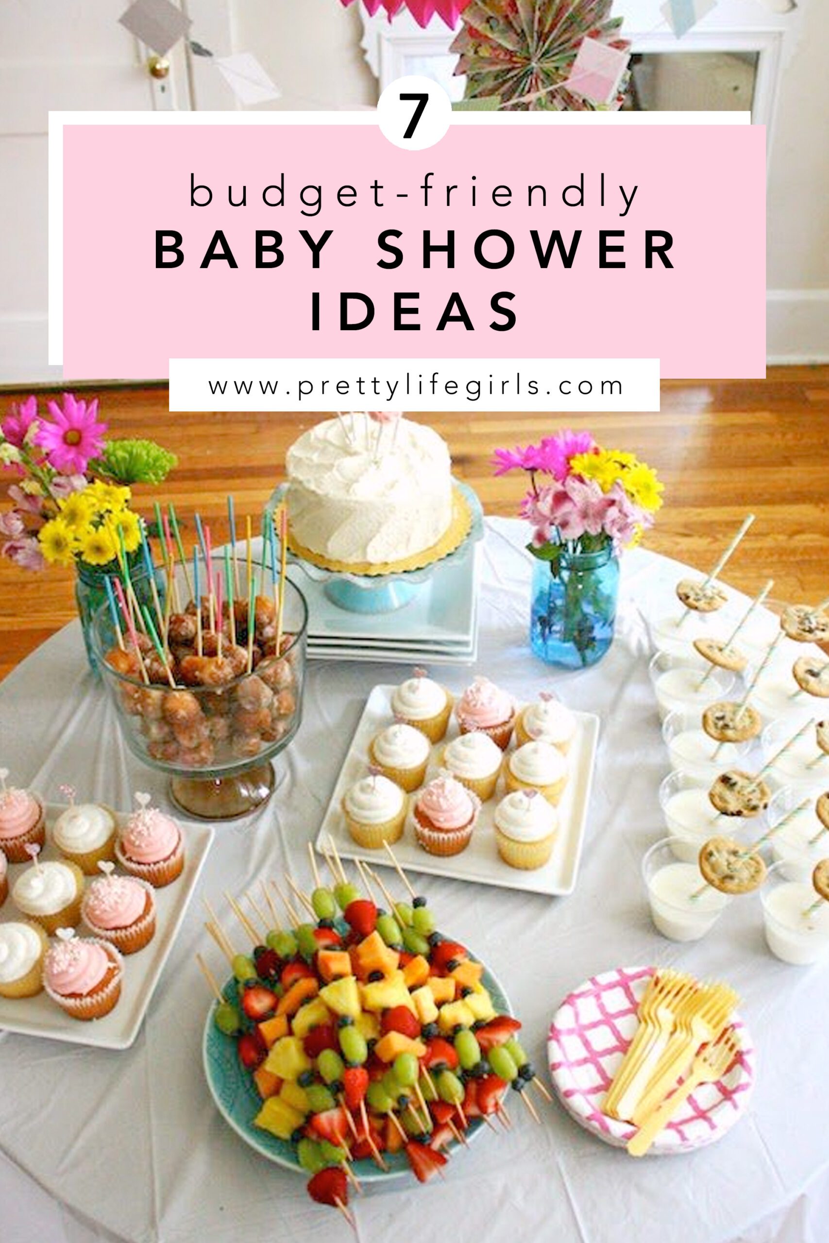 DIY Baby Shower Ideas for Girls  White party decorations, Girl