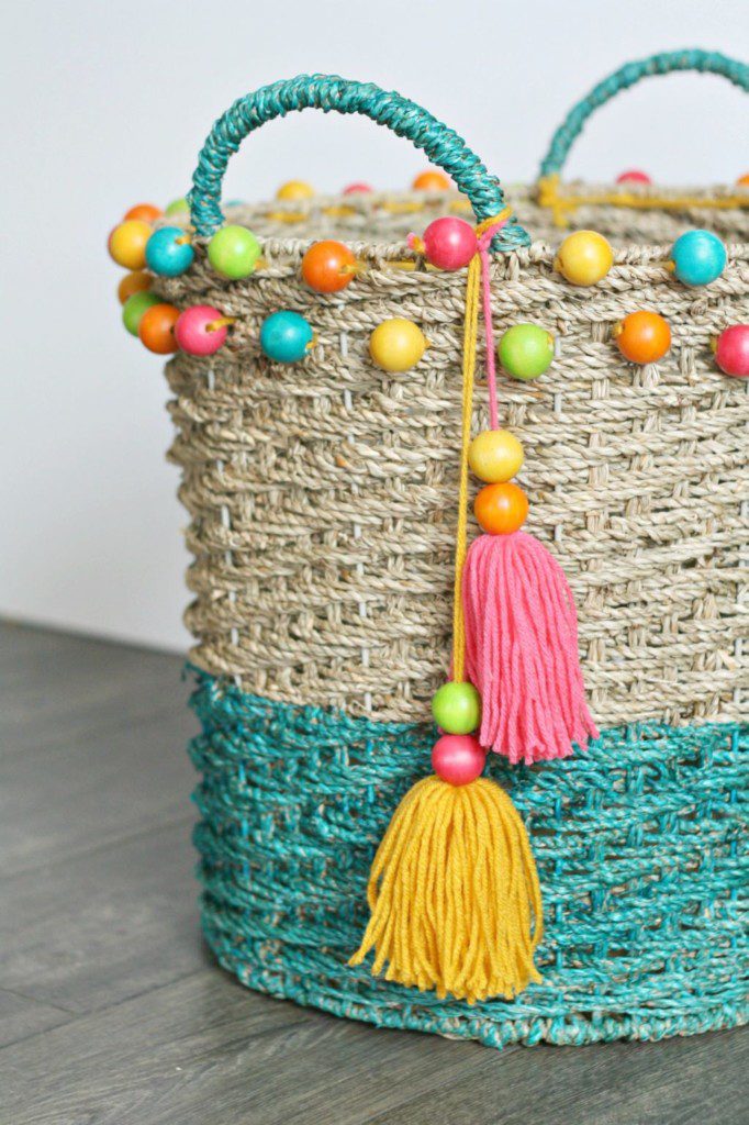 DIY Beaded Dipped Basket | The Pretty Life Girls