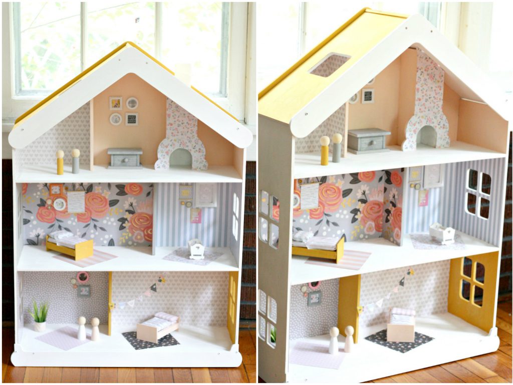 DIY Modern Dollhouse Tutorial featured by top US craft blog, The Pretty Life Girls