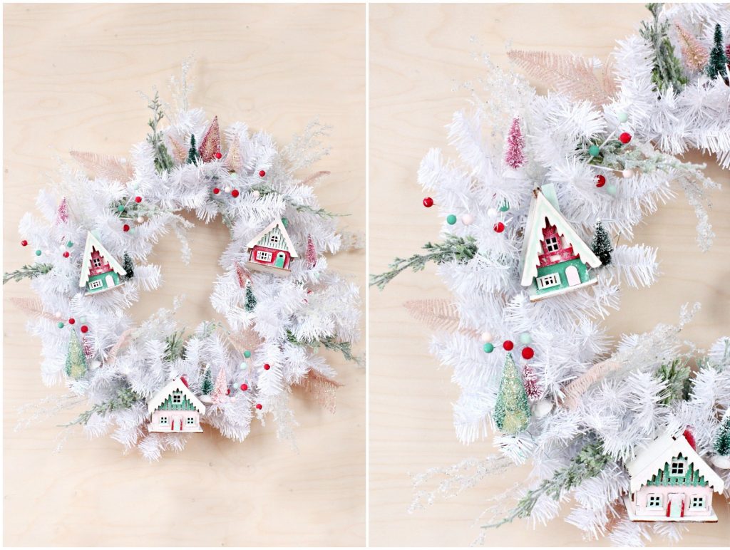 DIY Christmas Village Wreath