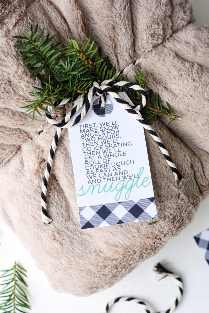 "Let's Snuggle" Gift Tag Printable