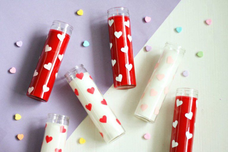 DIY Vinyl Heart Candles The Pretty Life Girls