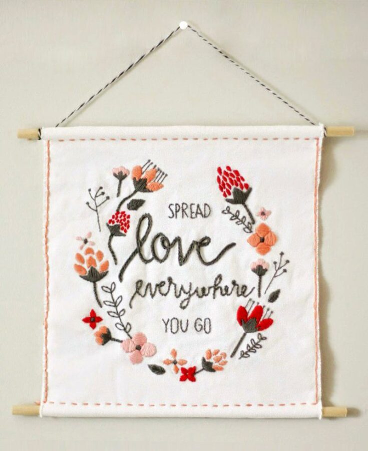 DIY Valentine's Day Wall Hanging + Free Template!