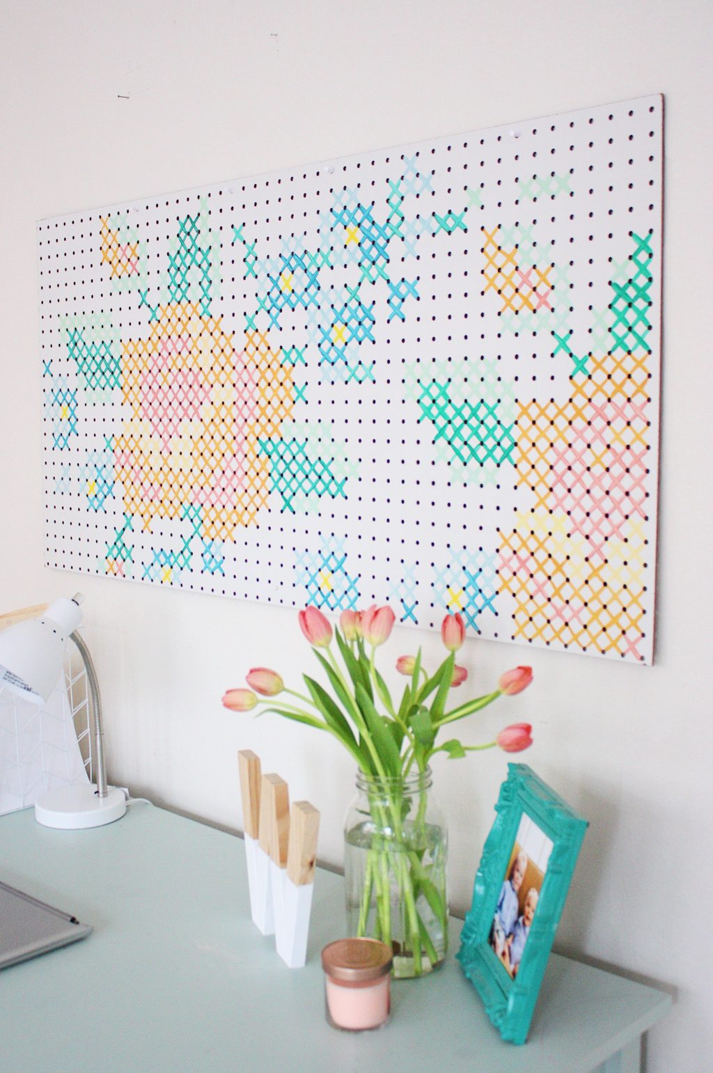 9. Decorative Pegboard Ideas for the Less Artistic