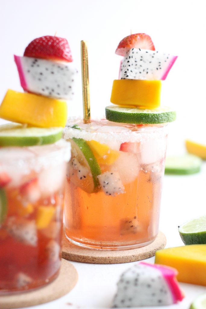 Tropical mocktail recipe featured by top US food blog, The Pretty life Girls.
