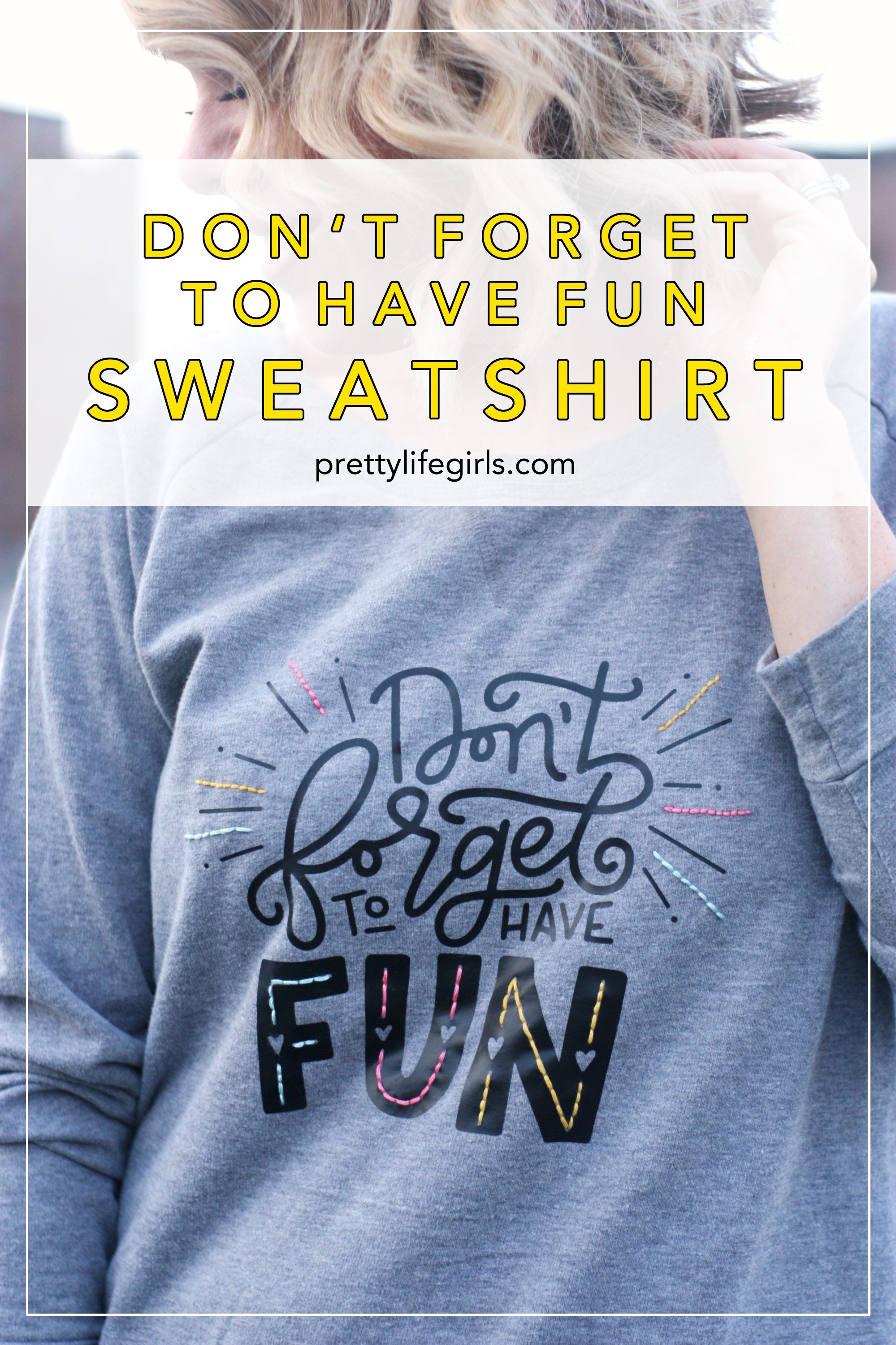 Heat Transfer & Embroidered DIY Sweatshirt tutorial featured by top US craft blog, The Pretty life Girls
