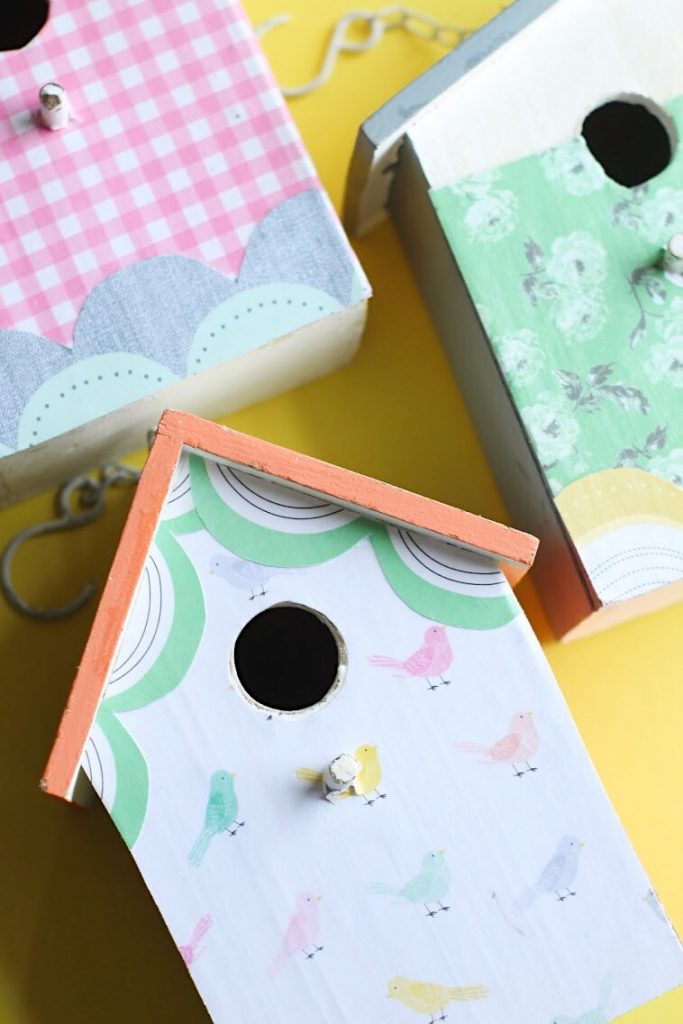 10 Spring Projects You Need to Make + featured by Top US Craft Blog + The Pretty Life Girls: DIY Patterned Birdhouses