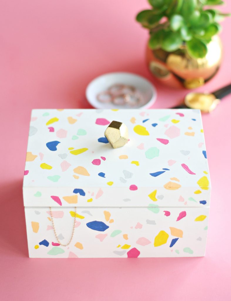 Ten Handmade Mother's Day Gift Ideas + a tutorial featured by Top US Craft Blog + The Pretty Life Girls + faux terrazzo jewelry box
