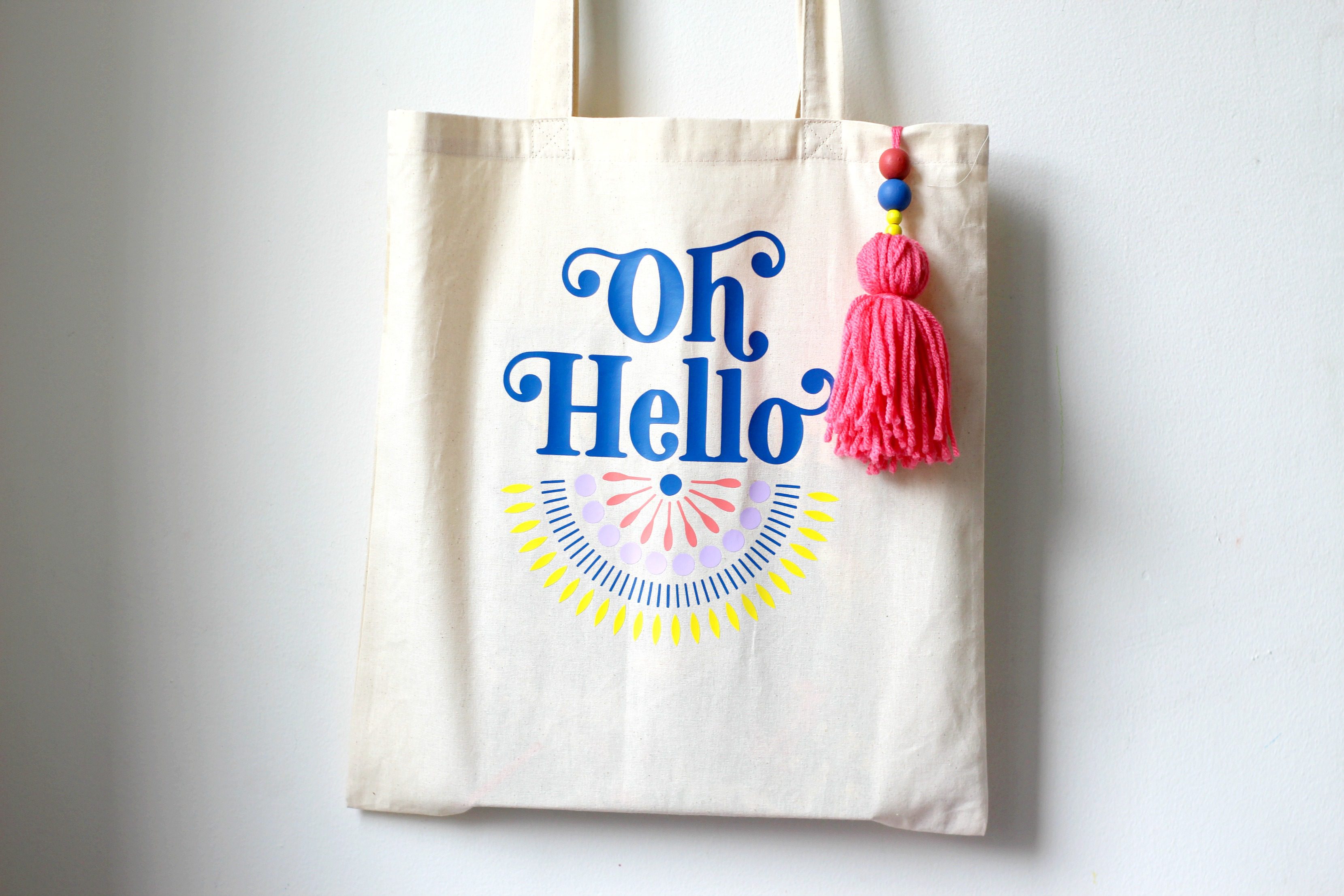 DIY Graphic HTV Tote Bag with Tie Dye