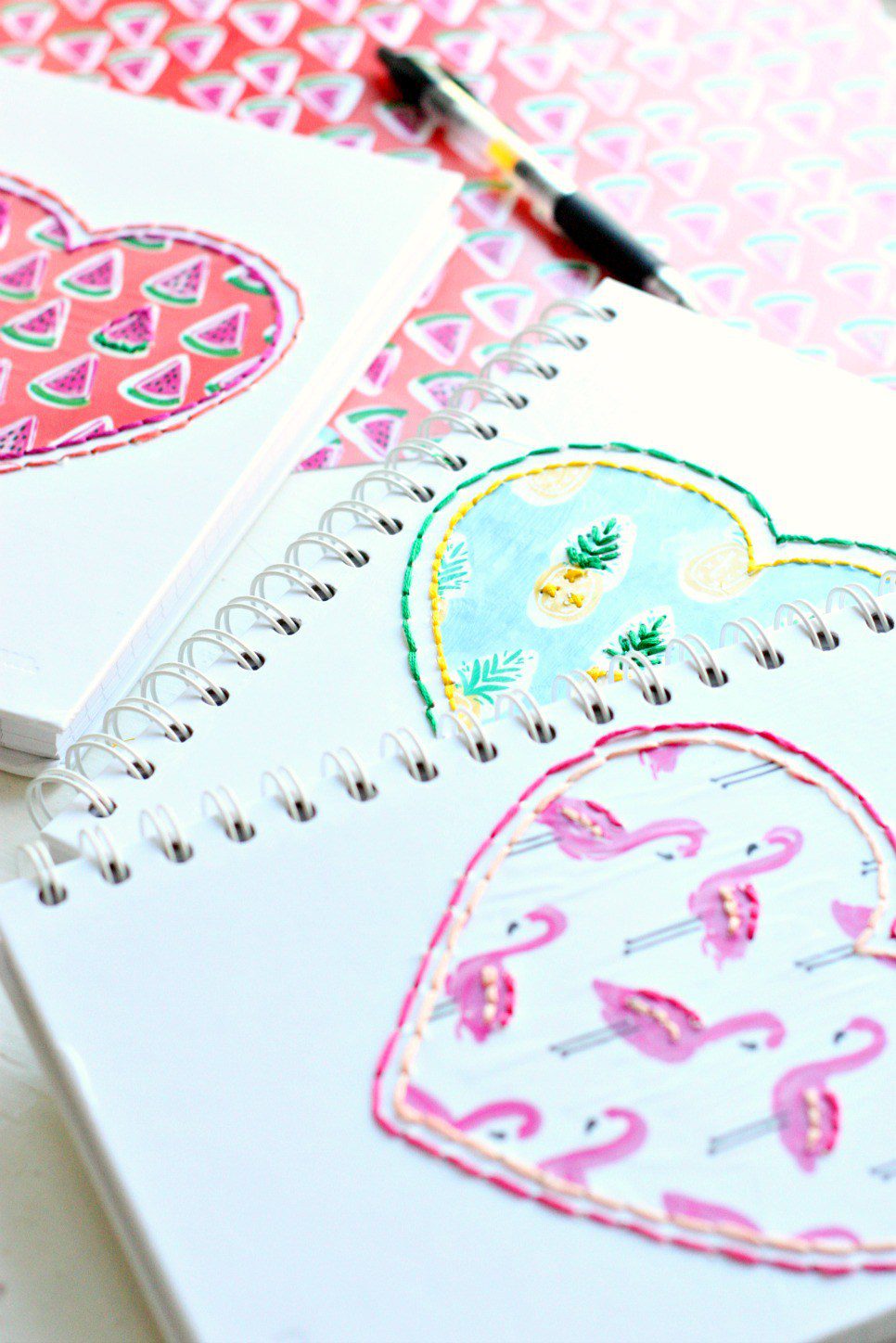 Back-to-School-Craft-stitched-notebook