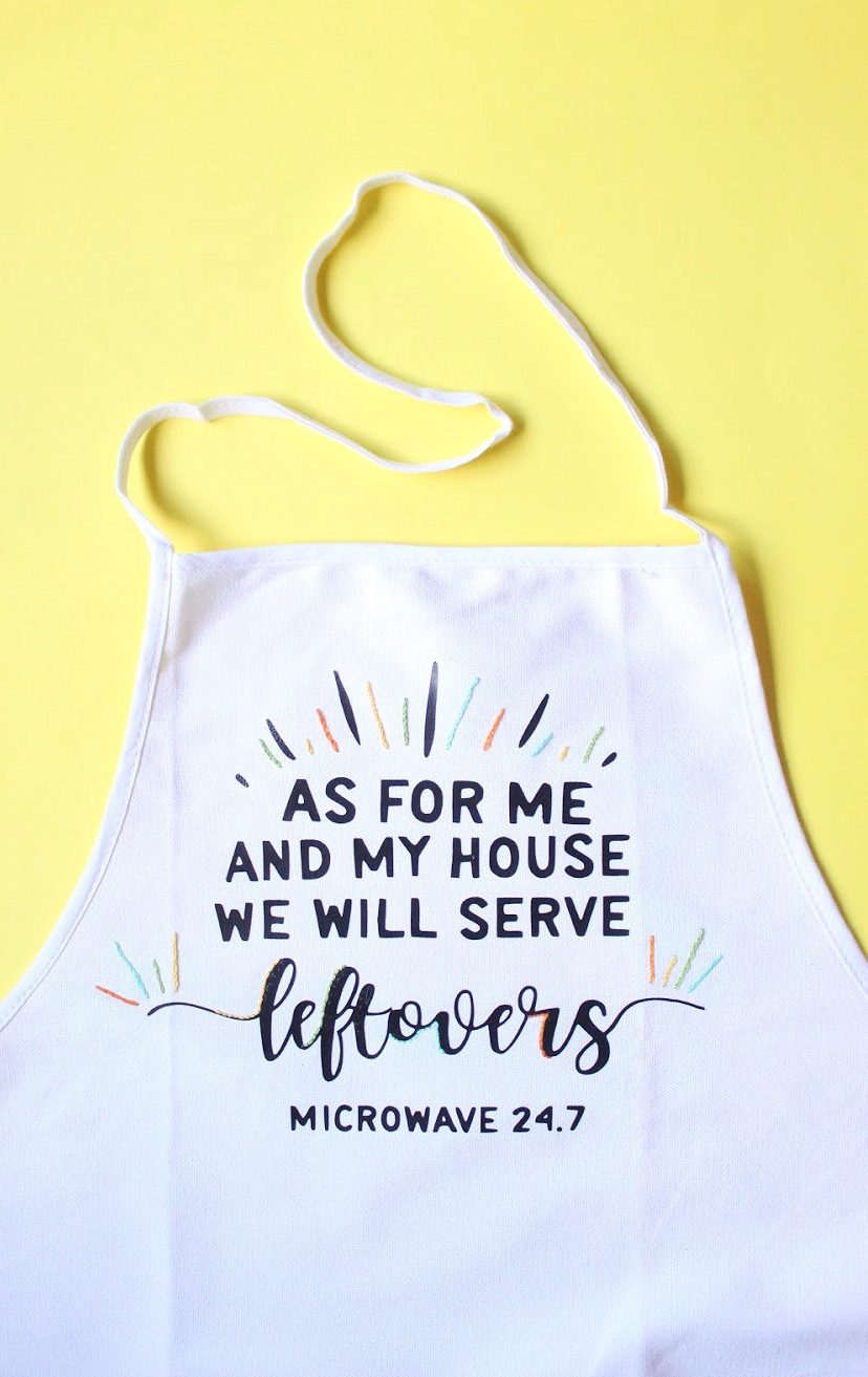 Top 8 Silhouette Materials for Crafting + a tutorial featured by Top US Craft Blog + The Pretty Life Girls + DIY Embroidered Vinyl Aprons