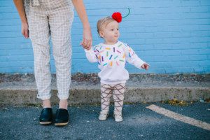 DIY Ice Cream Cone Costume for a toddler featured by top US craft blog, The Pretty Life Girls.
