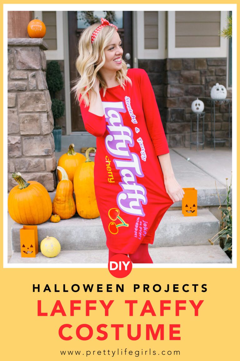 DIY No-Sew Laffy Taffy Halloween Costume | The Pretty Life Girls
