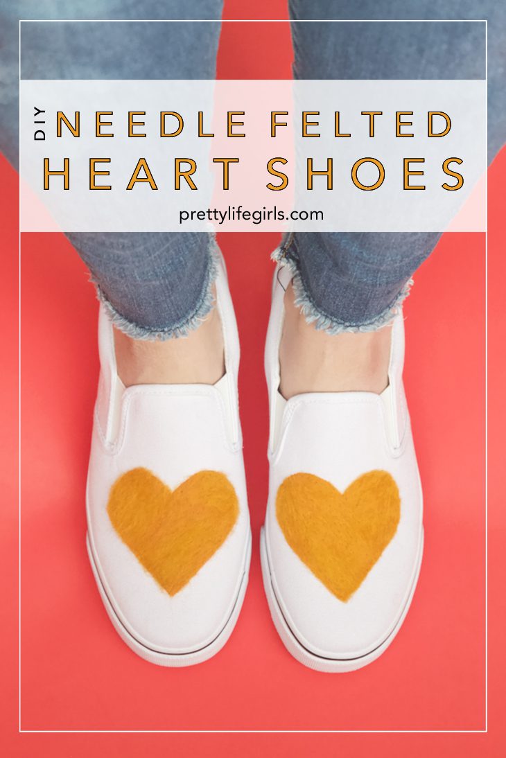 15 Lovely Handmade Valentine Gifts + featured by Top US Craft Blog + The Pretty Life Girls: + DIY Needle Felted Heart Shoes