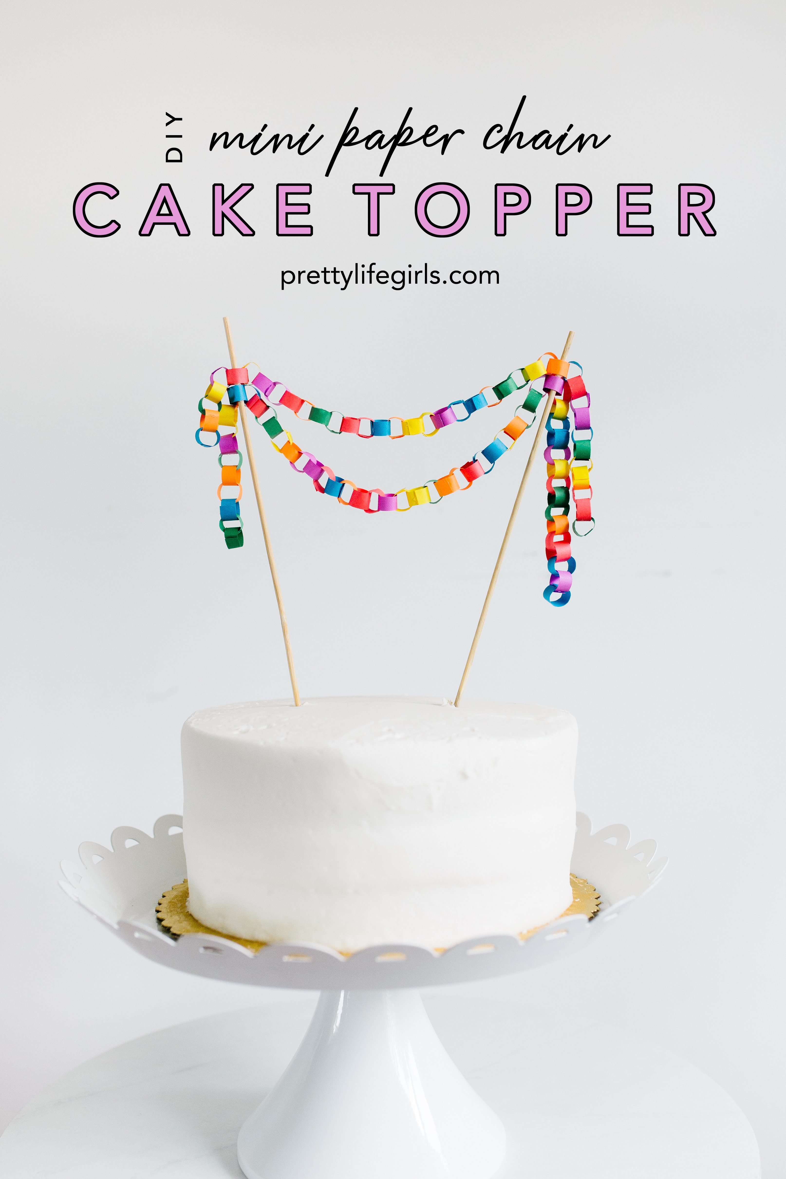 mini paper chain cake topper 11