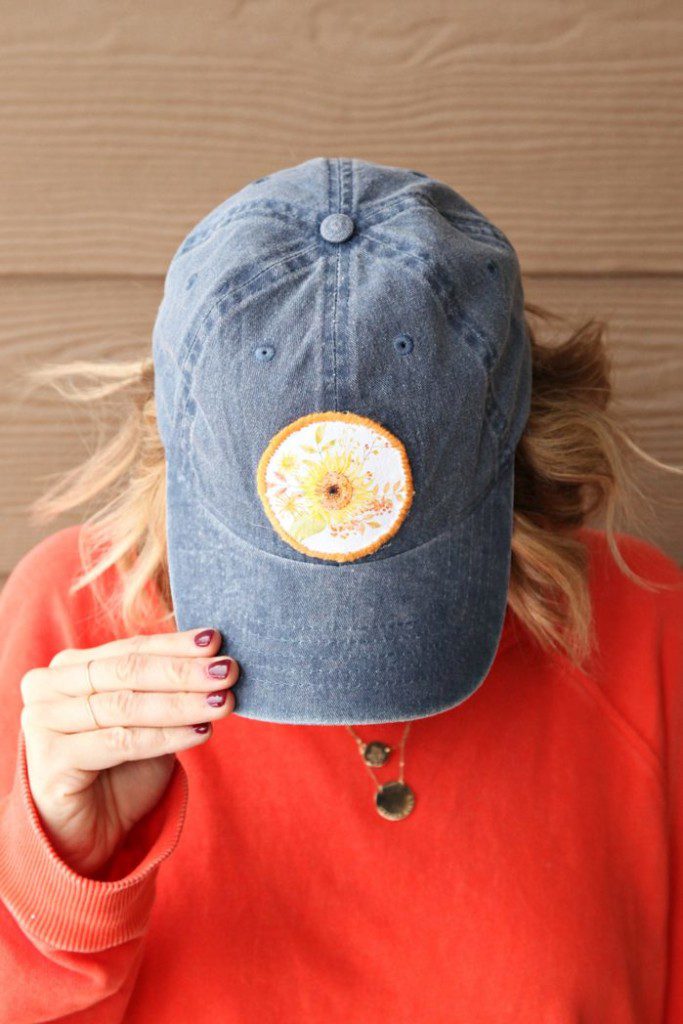 DIY Patch Baseball Hat How to Make Your Own Patches The Pretty Life