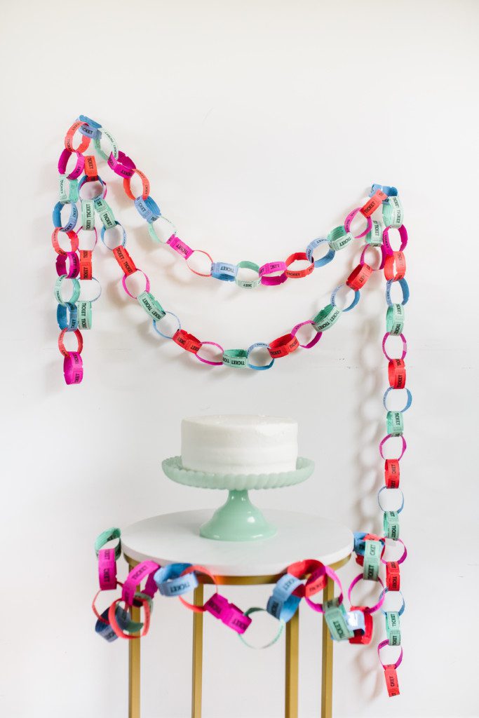 How to Make a Ticket Paper Chain Garland | The Pretty Life Girls