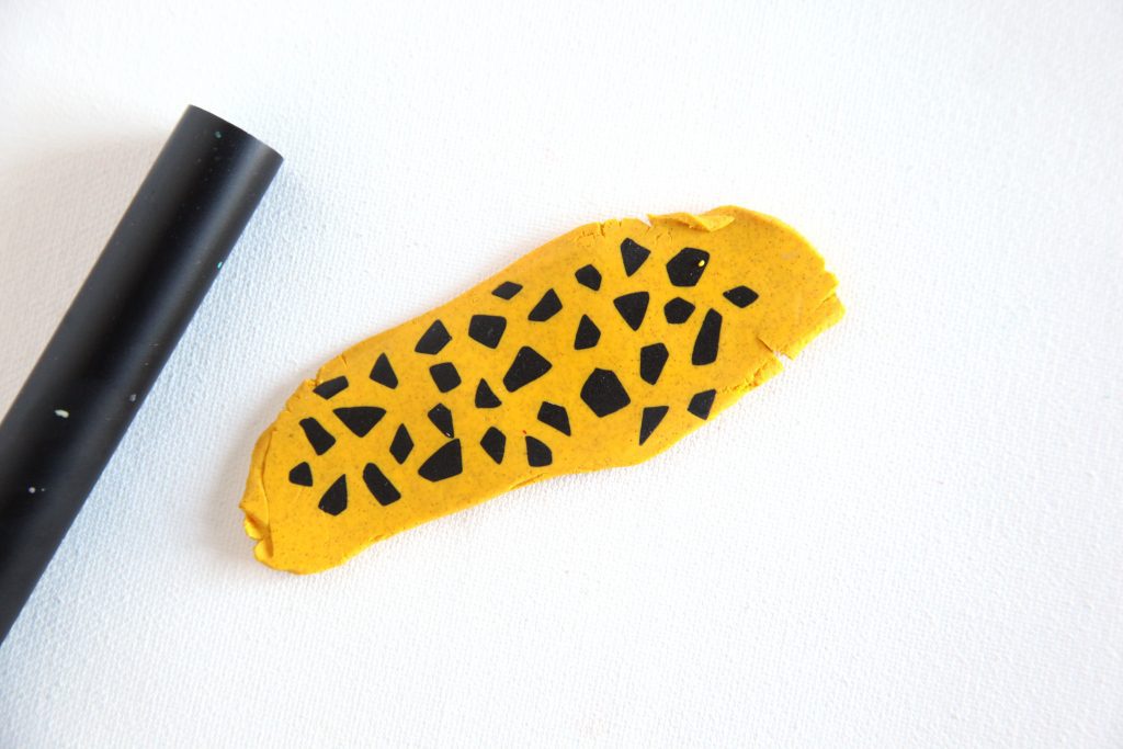 How to make a terrazzo pattern with polymer clay step 2