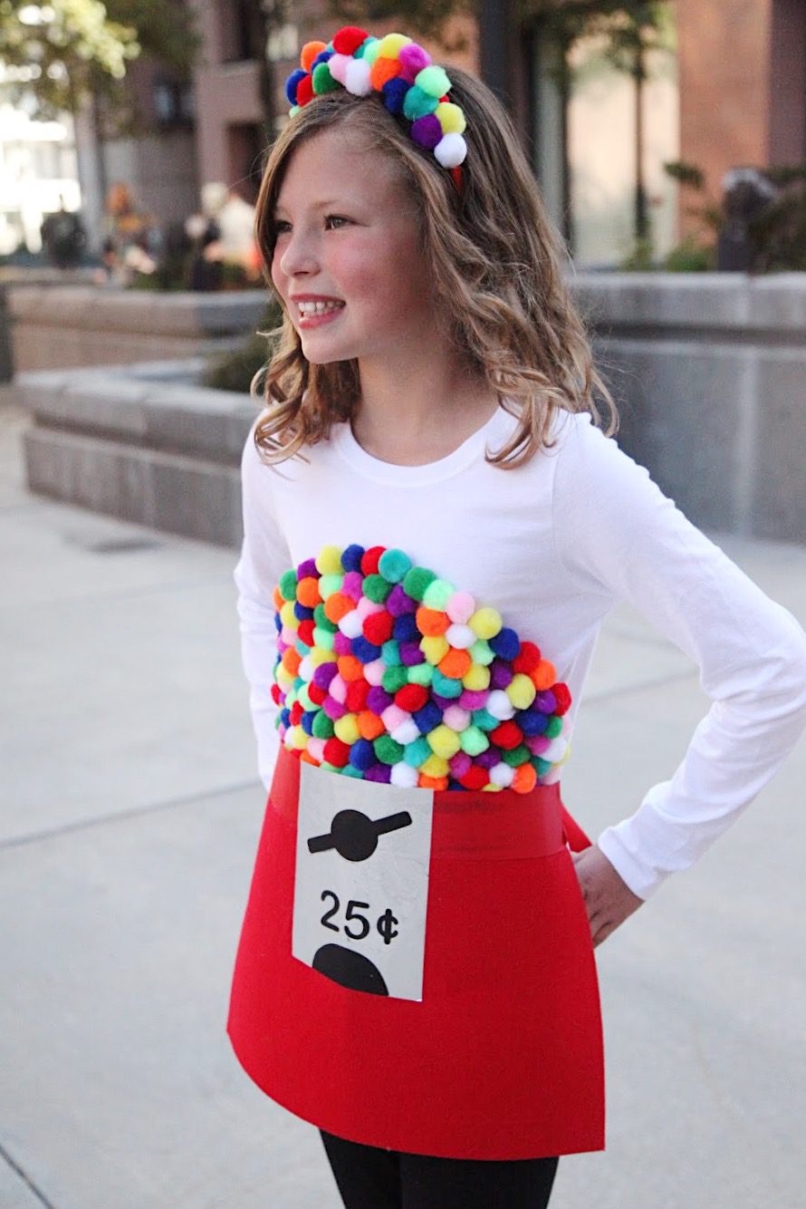 Easy Halloween Costume Idea DIY Gumball Machine Costume The Pretty 