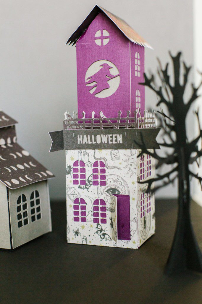 Silhouette CAMEO Halloween Projects DIY Paper Halloween Village The