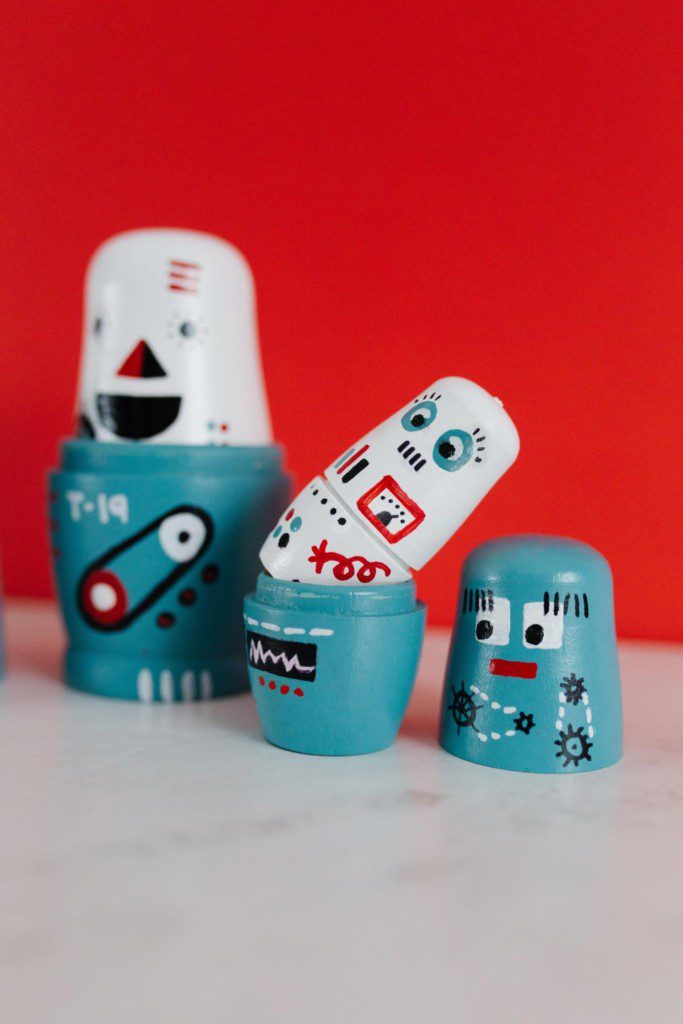 DIY Robot Nesting Dolls Tutorial The Pretty Life Girls