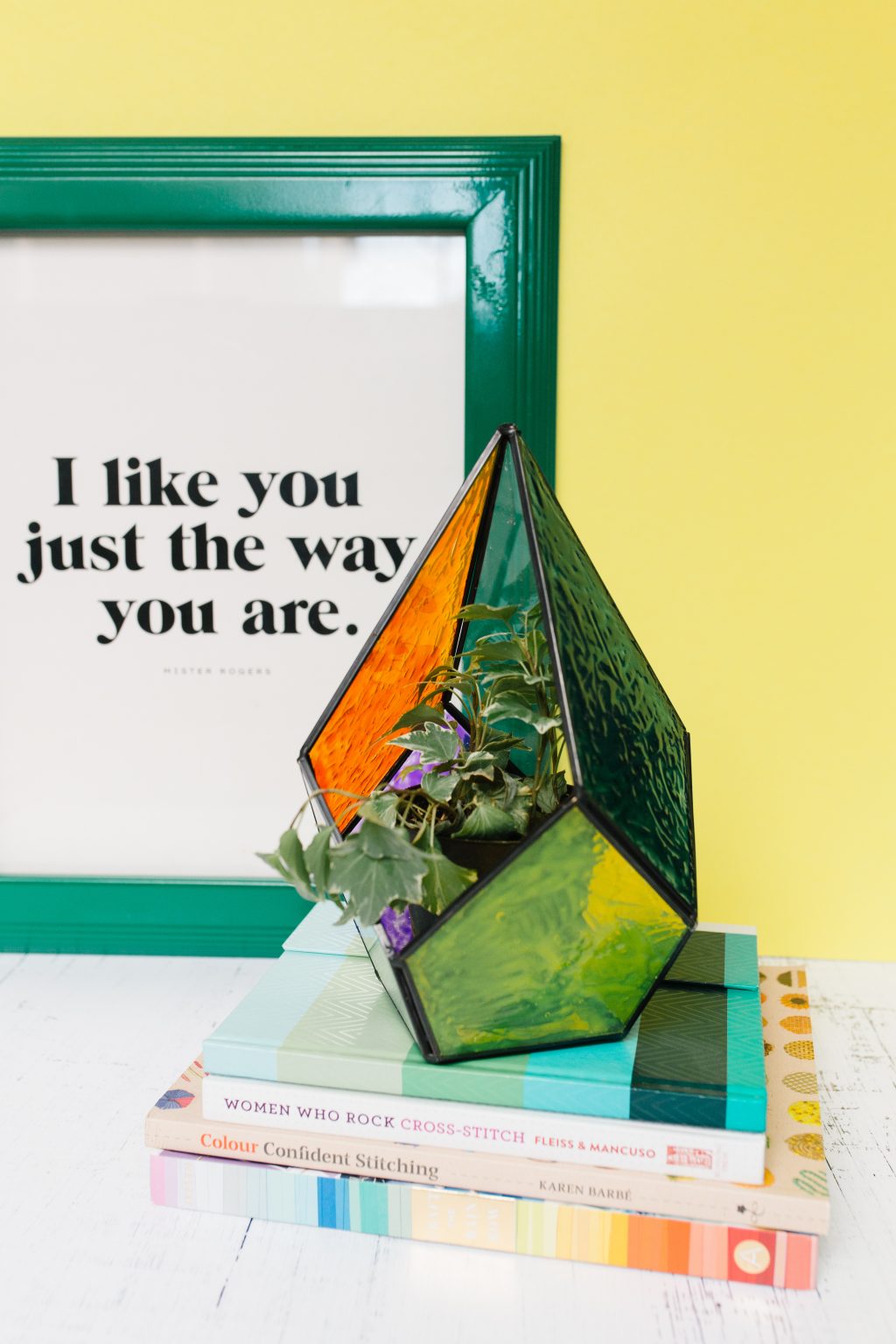 Faux Stained Glass Terrarium Tutorial + a tutorial featured by Top US Craft Blog + The Pretty Life Girls