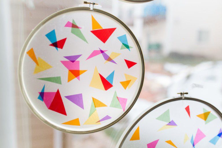 How to Make a DIY Stained Glass Suncatcher with Cellophane The Pretty Life Girls