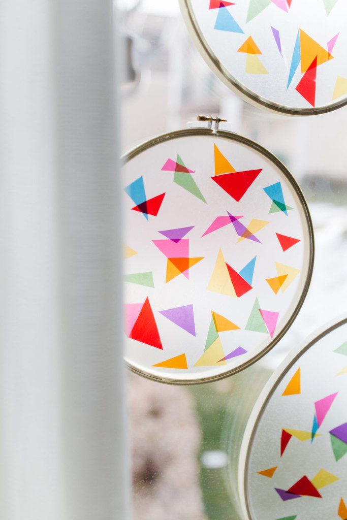 How to Make a DIY Stained Glass Suncatcher with Cellophane The Pretty