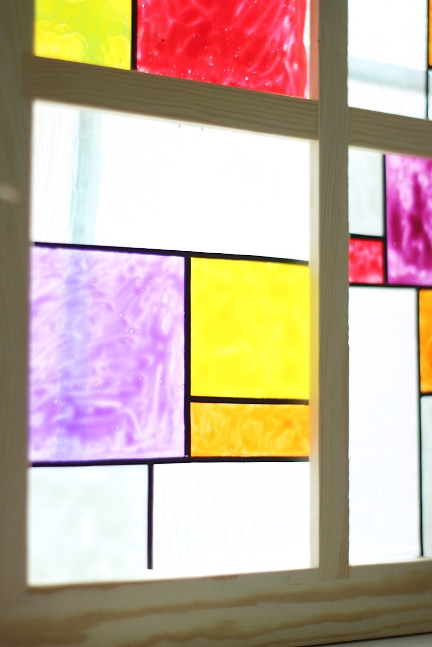 How to Make a Faux Stained Glass Window + a tutorial featured by Top US Craft Blog + The Pretty Life Girls