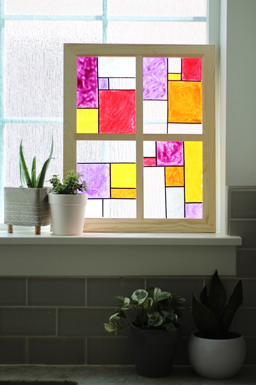 How to Make a Faux Stained Glass Window + a tutorial featured by Top US Craft Blog + The Pretty Life Girls