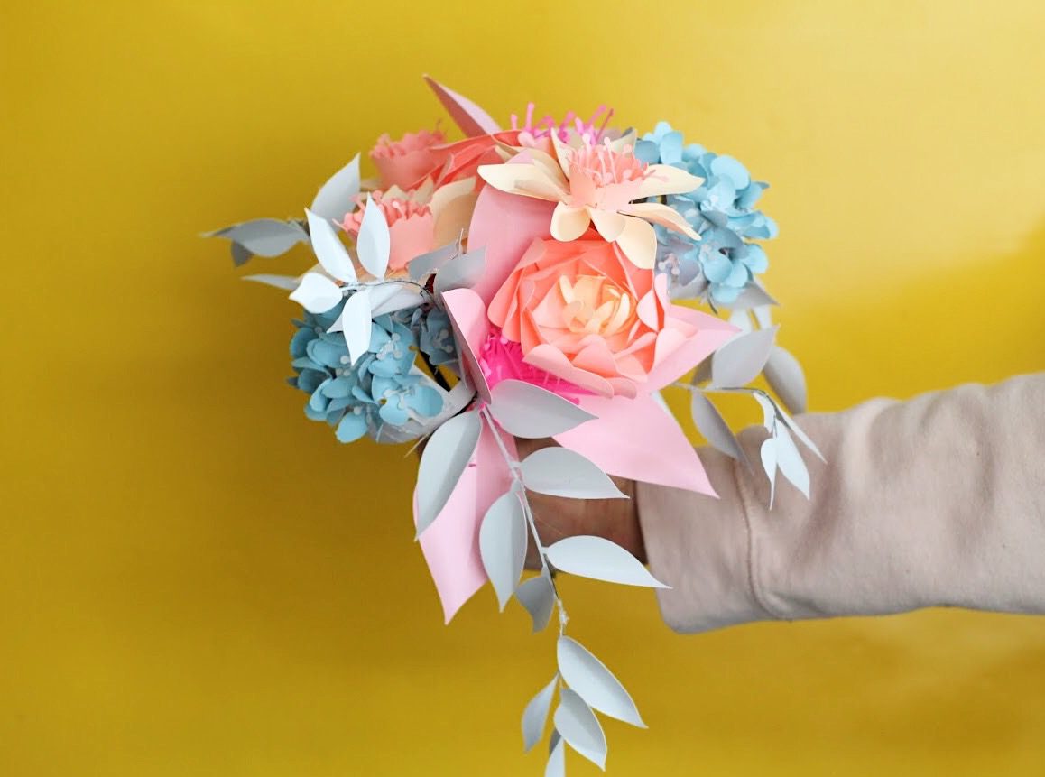 how to make origami flower bouquet step by step