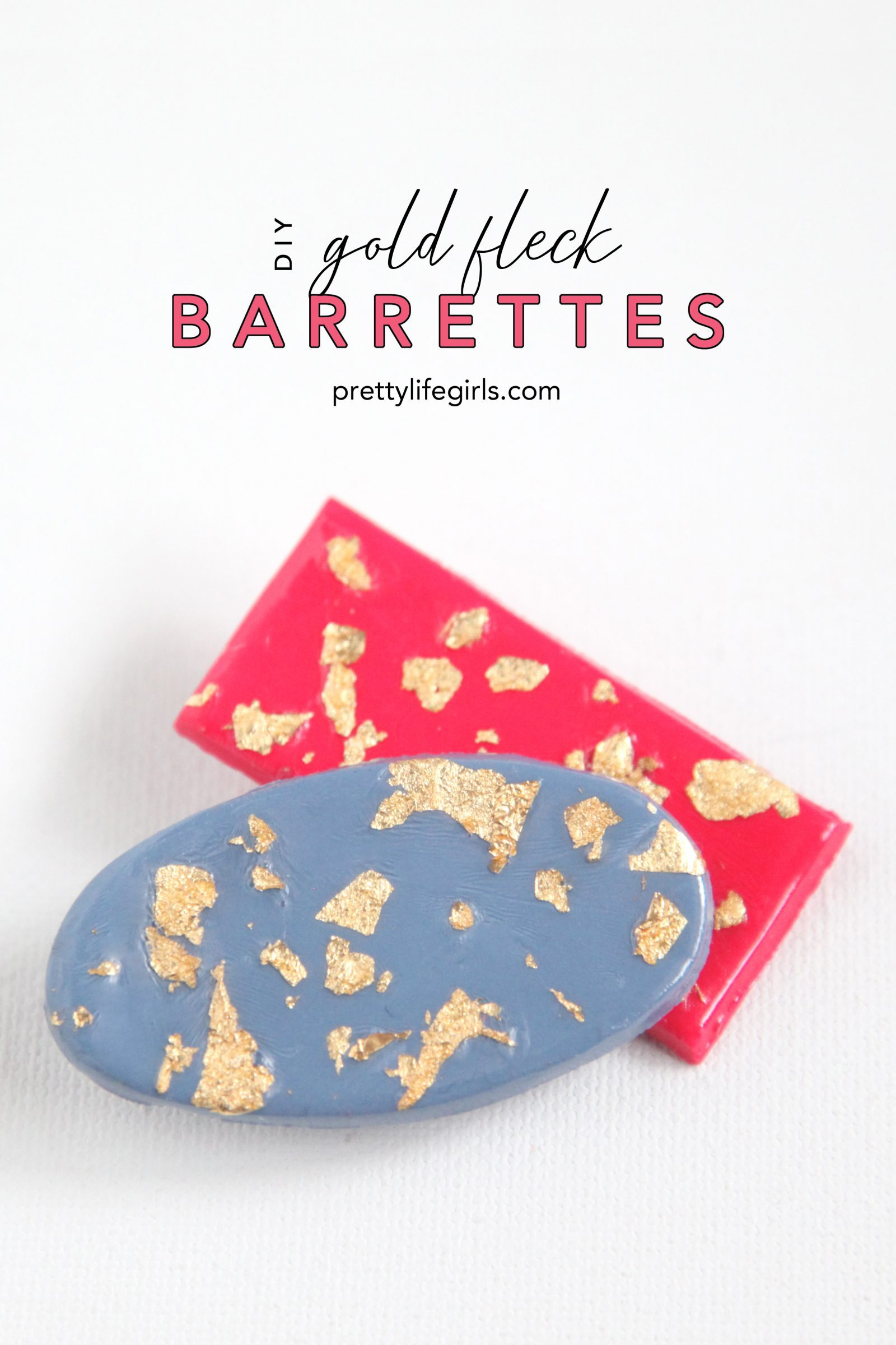 How to Make DIY Gold Fleck Barrettes + a tutorial featured by Top US Craft Blog + The Pretty Life Girls