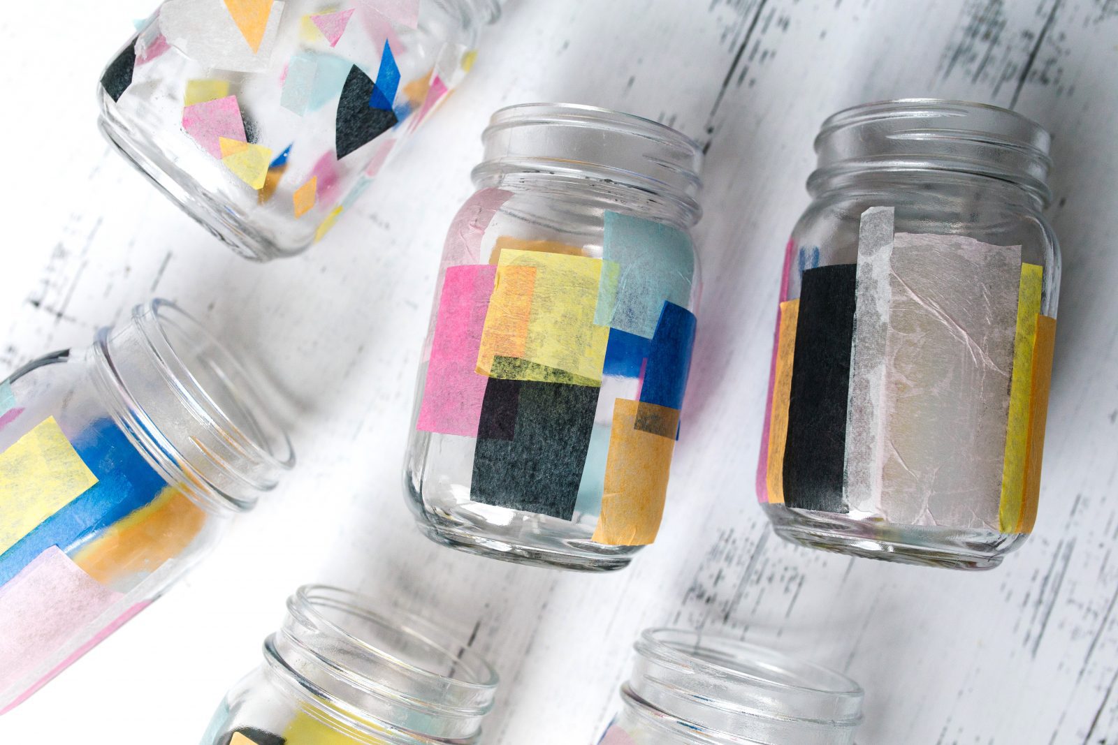 How to Make Colorful Stained Glass DIY Tissue Paper Lanterns + a tutorial featured by Top US Craft Blog + The Pretty Life Girls