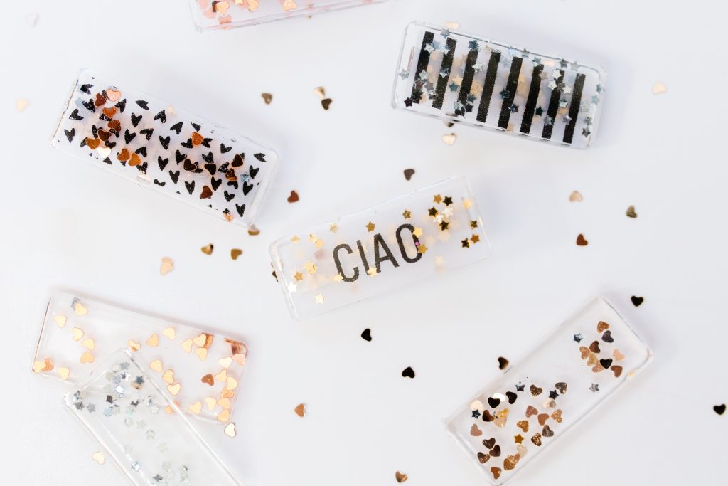 Cute DIY Personalized Resin Barrettes (VIDEO) + a tutorial featured by Top US Craft Blog + The Pretty Life Girls