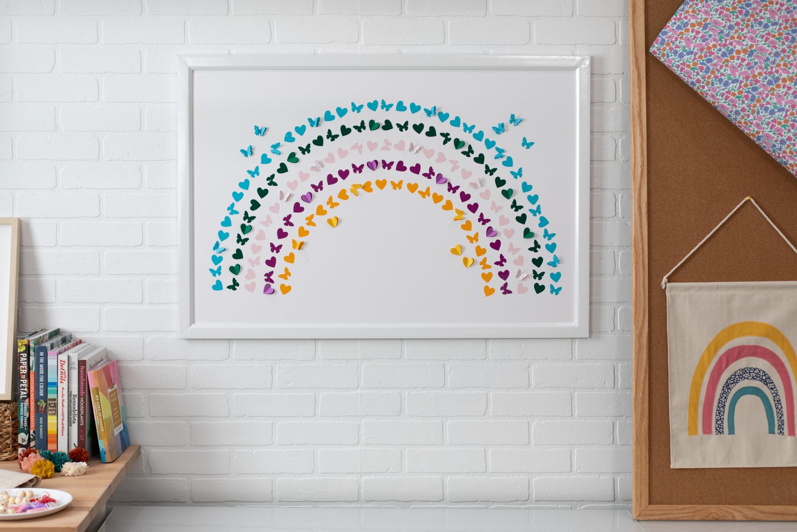 3D Large Scale Rainbow Wall Art + a tutorial featured by Top US Craft Blog + The Pretty Life Girls