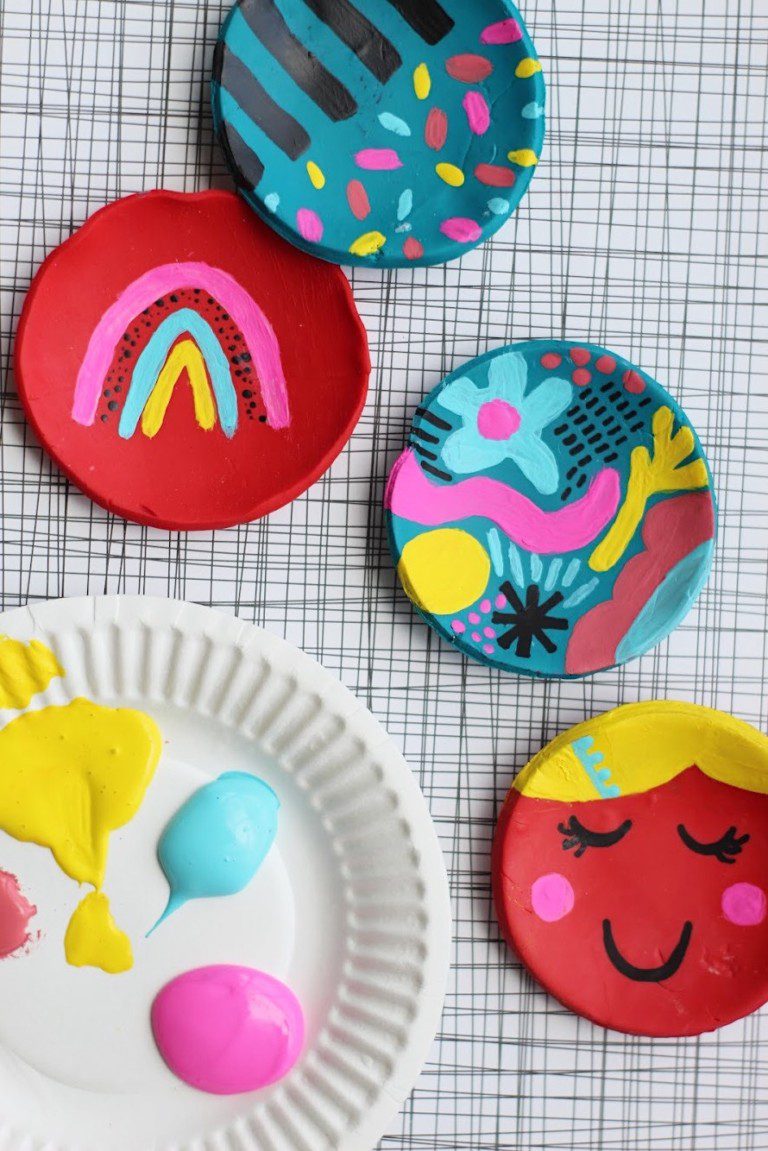 Craft Tutorial: How to Make Clay Trinket Dishes for Kids | The Pretty ...