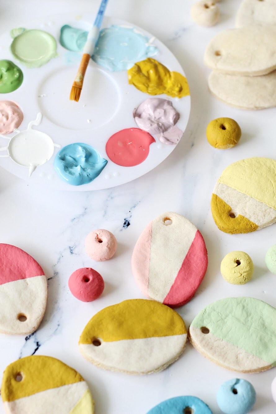 Kids Craft: Salt Dough Egg Easter Garland + a tutorial featured by Top US Craft Blog + The Pretty Life Girls