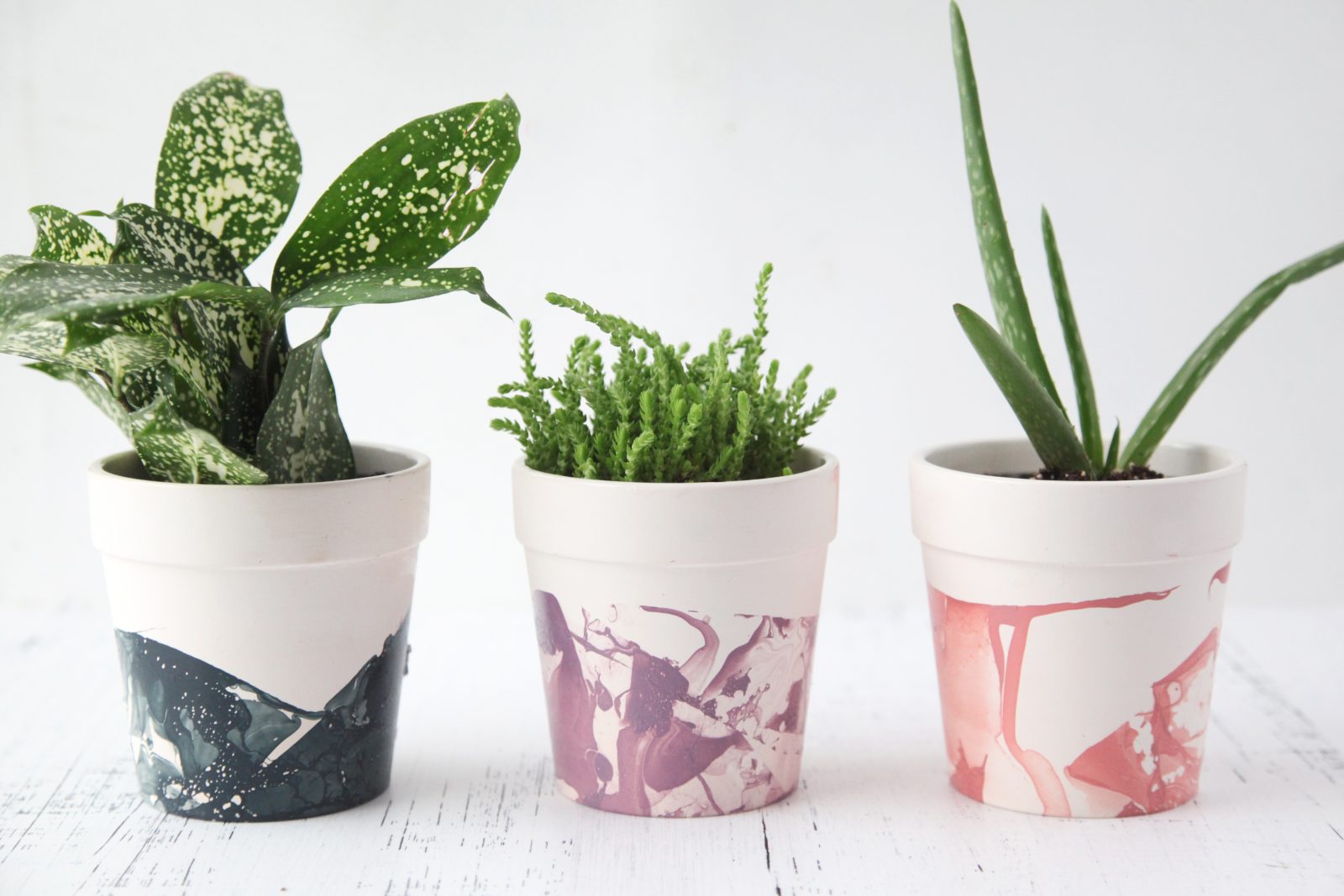 Make It Yourself: DIY Nail Polish Marble Pots + a tutorial featured by Top US Craft Blog + The Pretty Life Girls