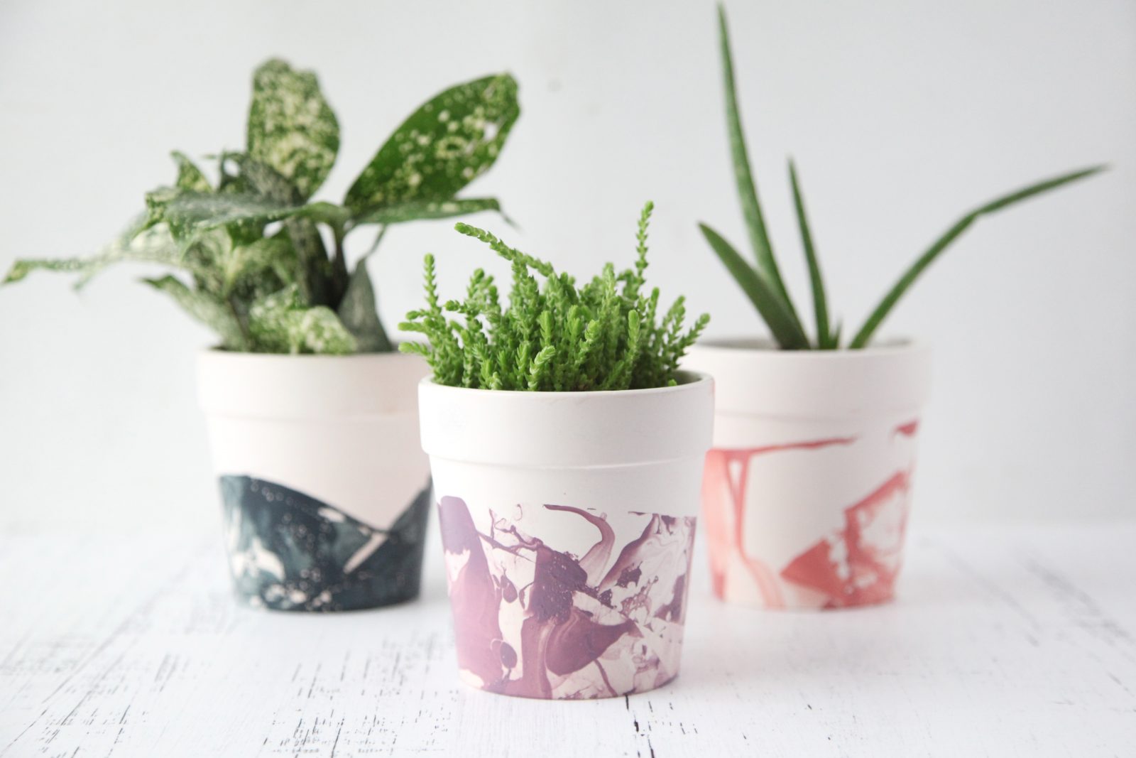 Make It Yourself: DIY Nail Polish Marble Pots + a tutorial featured by Top US Craft Blog + The Pretty Life Girls