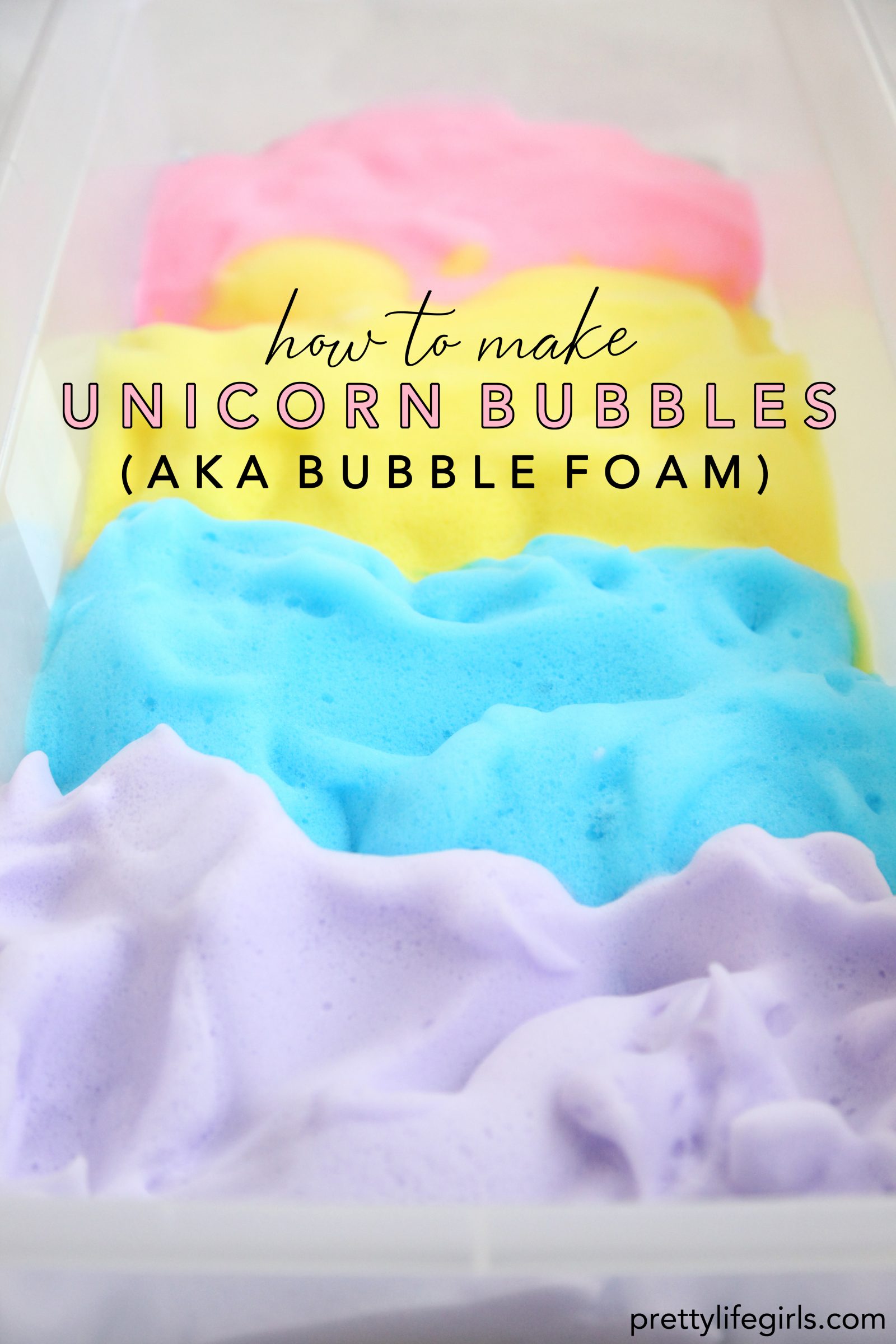 How to Make DIY Unicorn Bubbles: a Step by Step Tutorial + a tutorial featured by Top US Craft Blog + The Pretty Life Girls