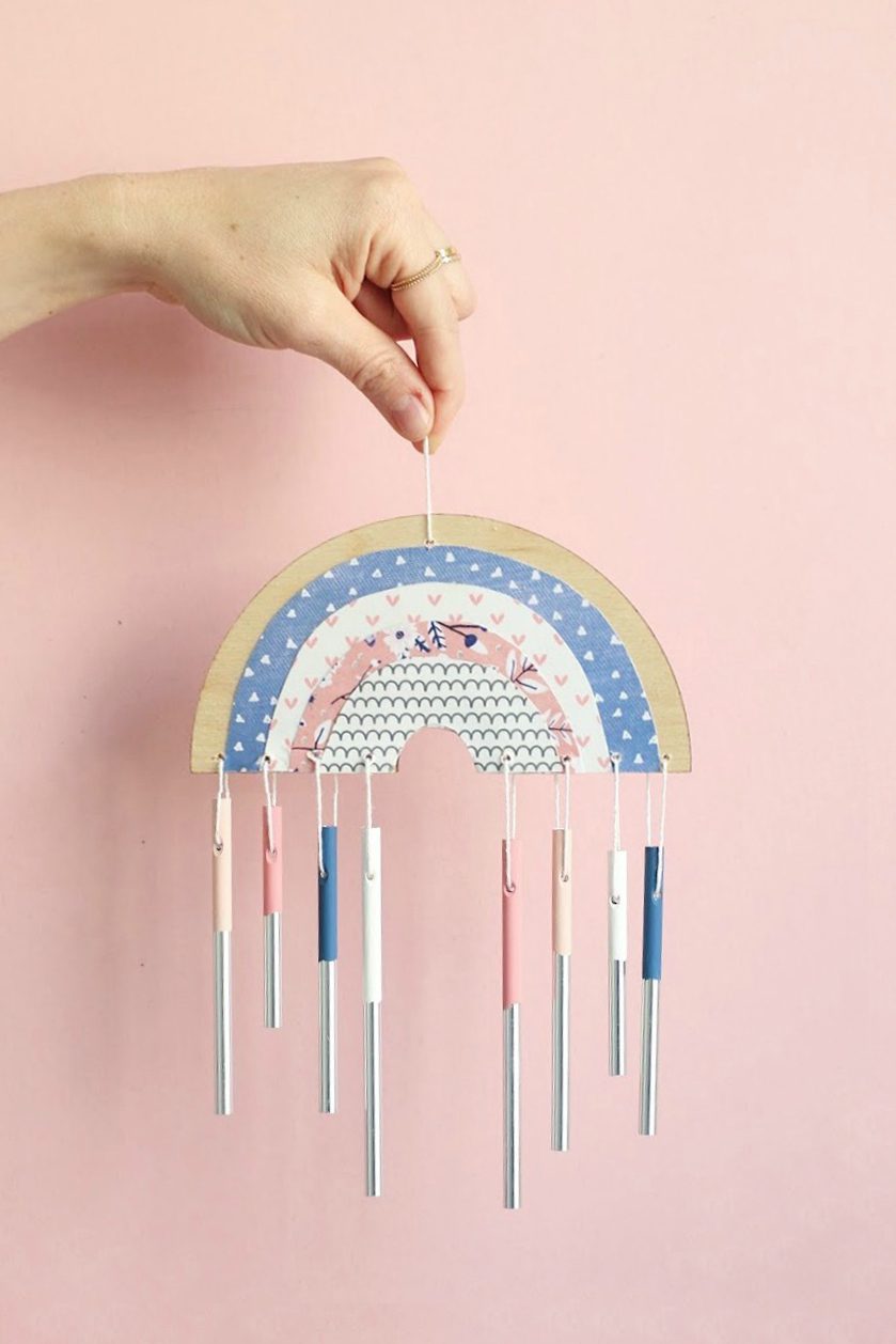 How to Make Rainbow Wind Chimes + a tutorial featured by Top US Craft Blog + The Pretty Life Girls