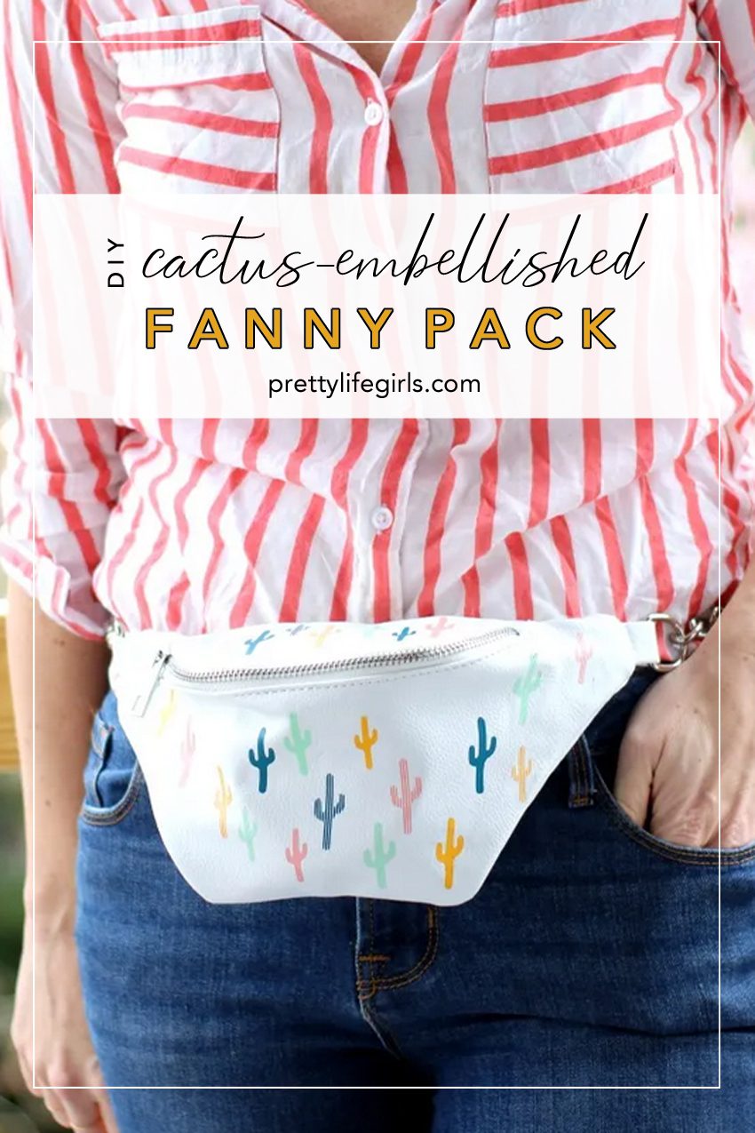 How to Apply HTV for an Embellished Leather Fanny Pack + a tutorial featured by Top US Craft Blog + The Pretty Life Girls
