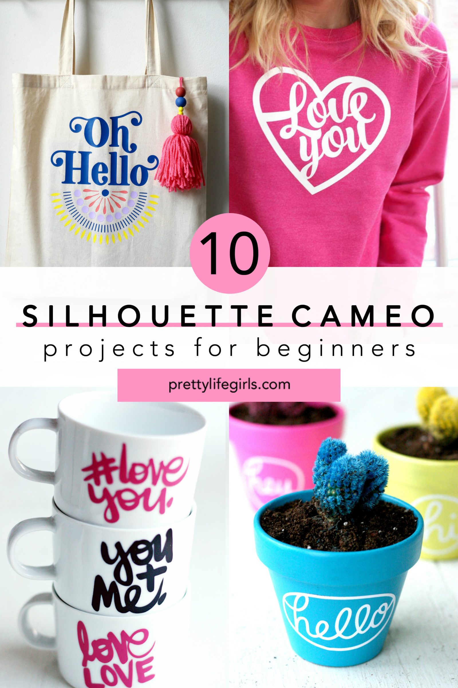 10 Silhouette CAMEO Projects for Beginners + a tutorial featured by Top US Craft Blog + The Pretty Life Girls