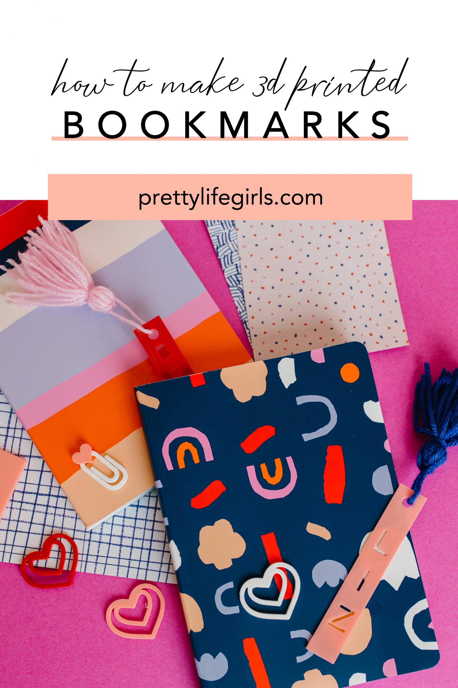 Back to School Crafts: How to Make 3D Printed Bookmarks + a tutorial featured by Top US Craft Blog + The Pretty Life Girls