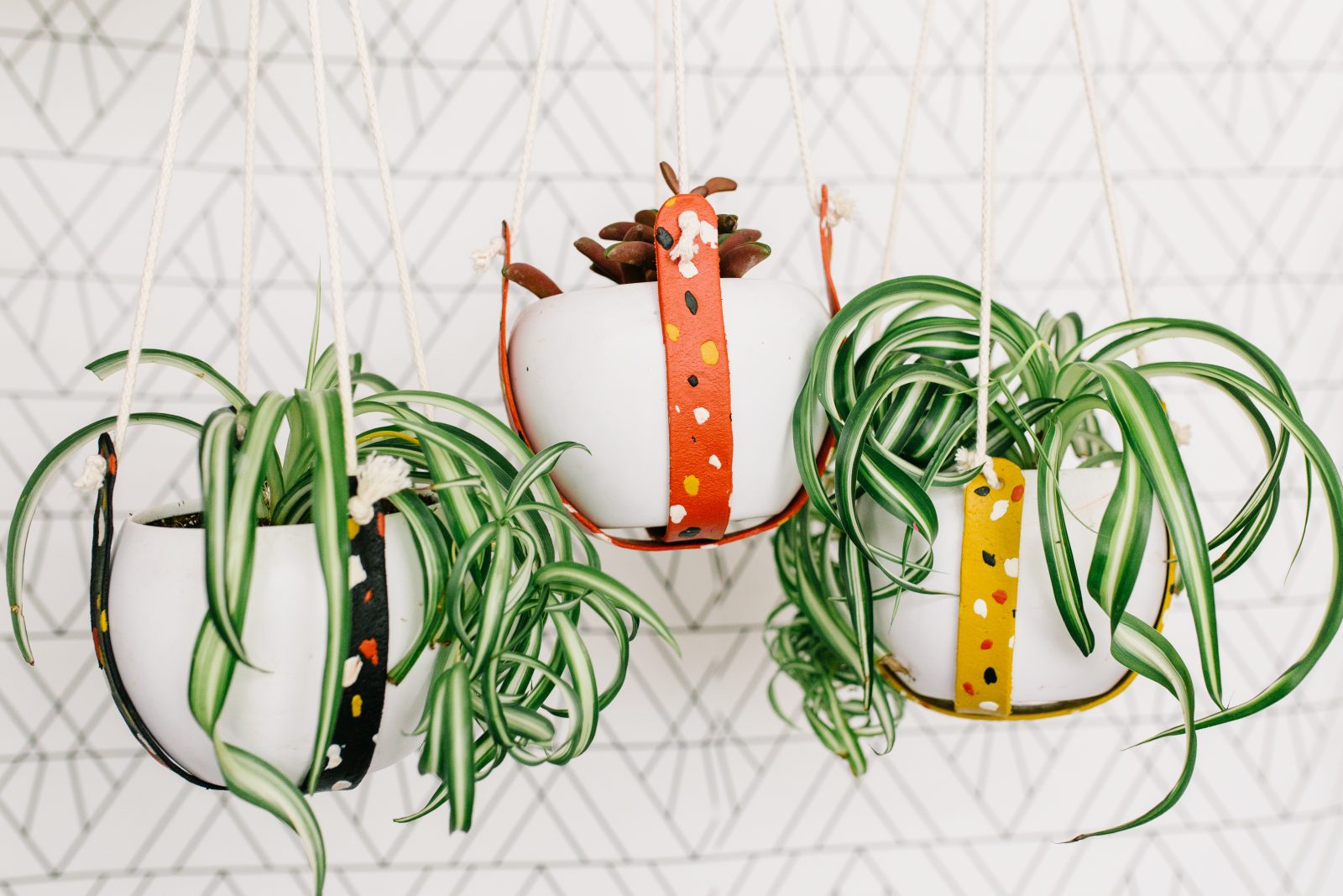 DIY Faux Leather Terrazzo Planter Tutorial + a tutorial featured by Top US Craft Blog + The Pretty Life Girls